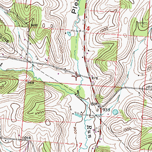 Topographic Map of Pleasant Hill School (historical), OH