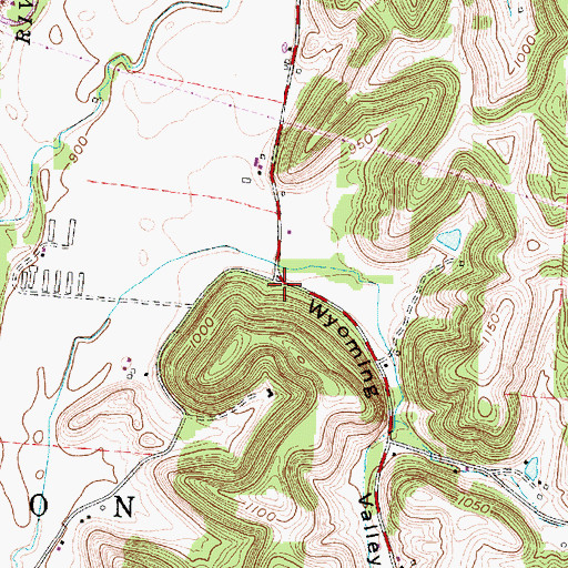 Topographic Map of Whites School (historical), OH