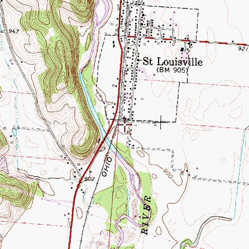 Topographic Map of Coffmans Mills (historical), OH