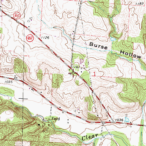 Topographic Map of Blackhawk School (historical), OH