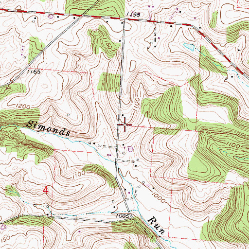 Topographic Map of Sunnyside School (historical), OH