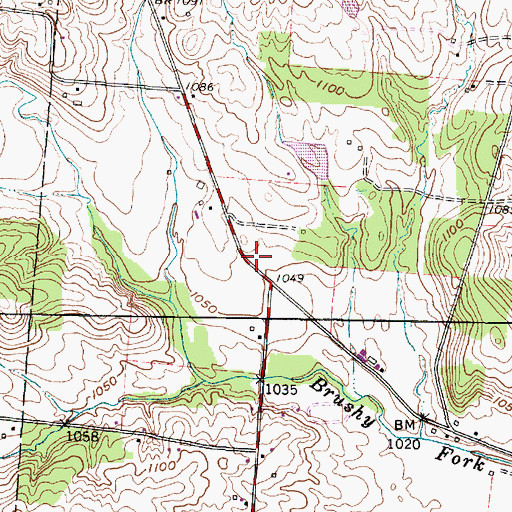 Topographic Map of Devinney School (historical), OH
