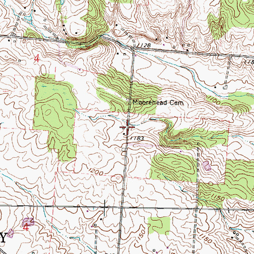 Topographic Map of Morgan School (historical), OH