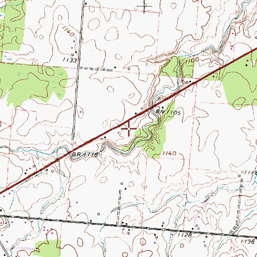 Topographic Map of Greenbush School (historical), OH