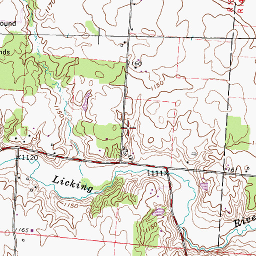 Topographic Map of Warner School (historical), OH