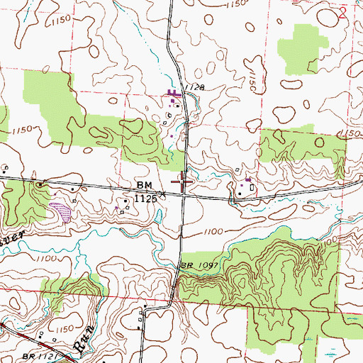 Topographic Map of Dutch Cross School (historical), OH