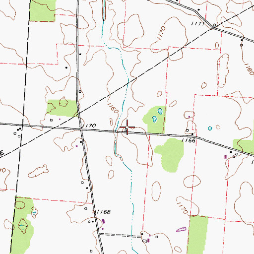 Topographic Map of Bowl Run School (historical), OH