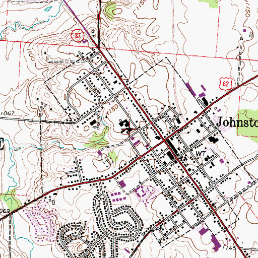 Topographic Map of Willis C Adams Middle School, OH
