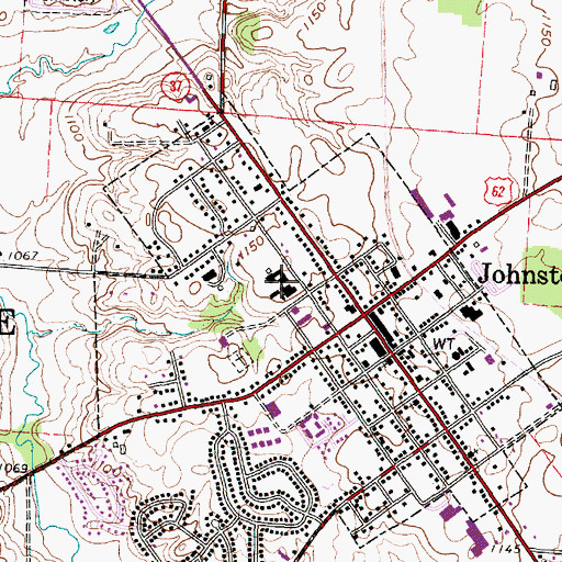 Topographic Map of Oregon Elementary School, OH