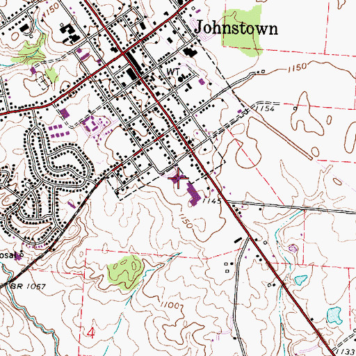 Topographic Map of Searfoss Elementary School, OH