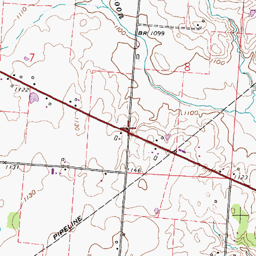Topographic Map of White School (historical), OH
