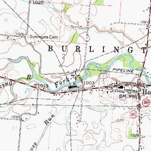 Topographic Map of Hardin and Prestons Mill (historical), OH