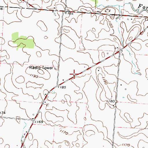 Topographic Map of Midway School (historical), OH