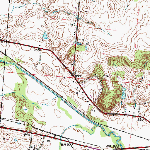 Topographic Map of Clemons (historical), OH