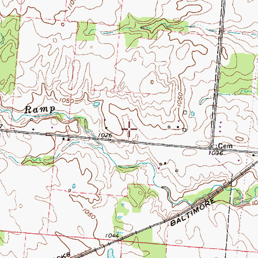 Topographic Map of Deed School (historical), OH