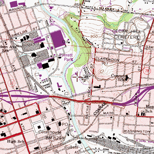Topographic Map of Everett Park, OH