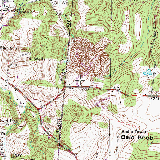 Topographic Map of Vinela Farm (historical), OH