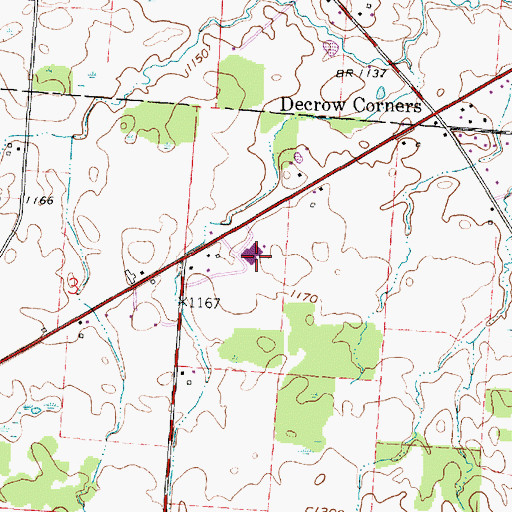 Topographic Map of Northridge High School, OH