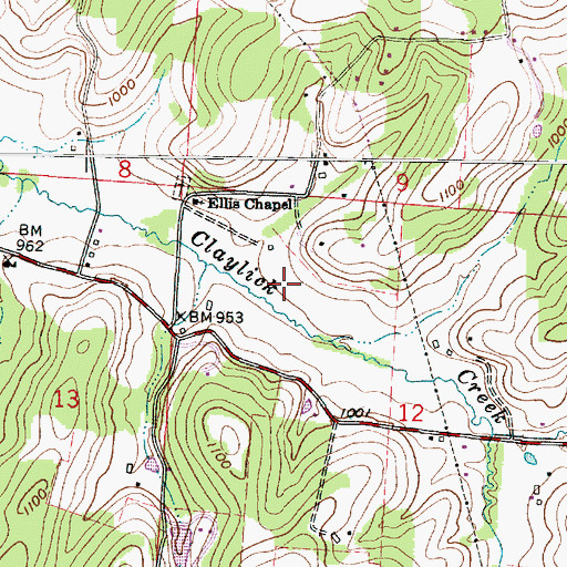 Topographic Map of Pleasant Valley Farm (historical), OH