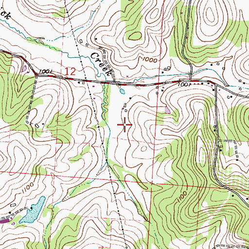 Topographic Map of Brook Hall Farm (historical), OH