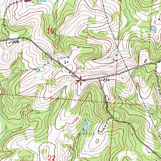 Topographic Map of Porter School (historical), OH