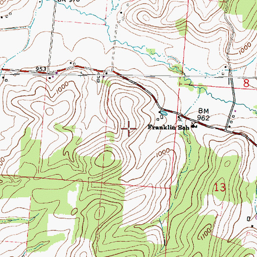 Topographic Map of Elmwood Farm (historical), OH