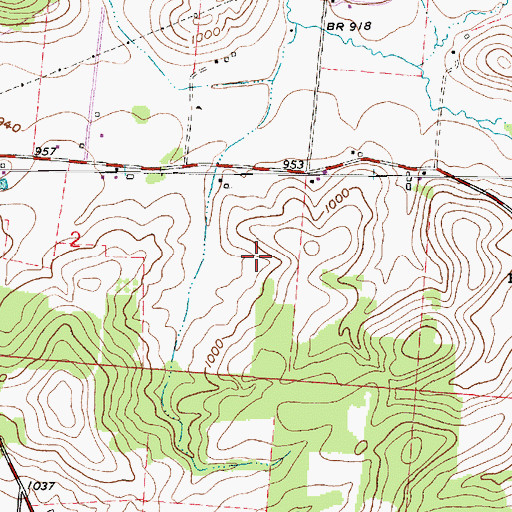 Topographic Map of Locust Grove Farm (historical), OH