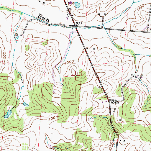 Topographic Map of Pleasant Valley Farm (historical), OH