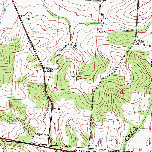 Topographic Map of Sugar Spring Farm (historical), OH