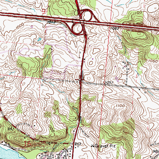 Topographic Map of Roley School (historical), OH