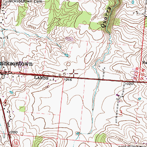 Topographic Map of Lamps Mill (historical), OH