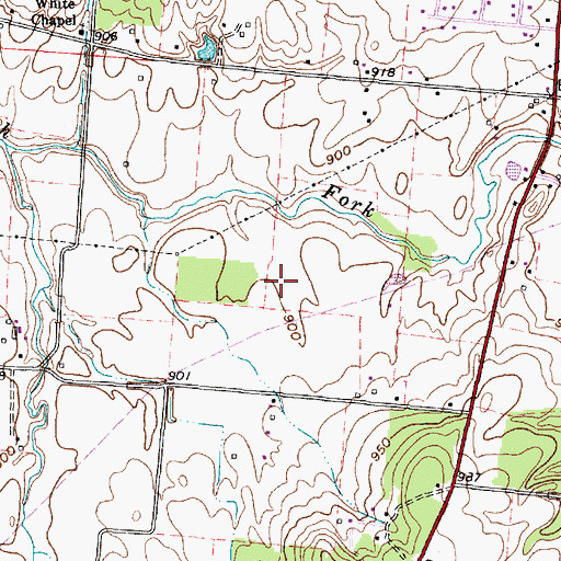 Topographic Map of Big Spring Farm (historical), OH