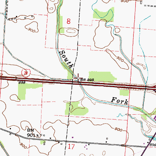 Topographic Map of Bloody Run, OH