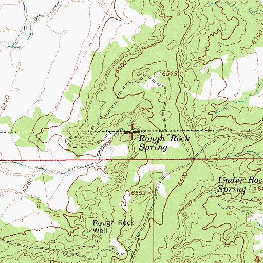 Topographic Map of Rough Rock Spring, AZ