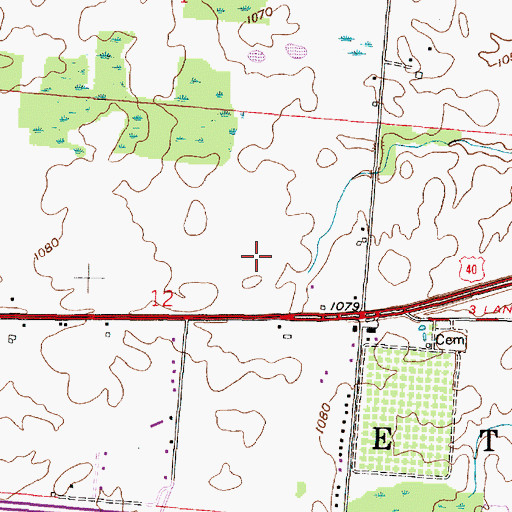 Topographic Map of Idlewild Farm (historical), OH