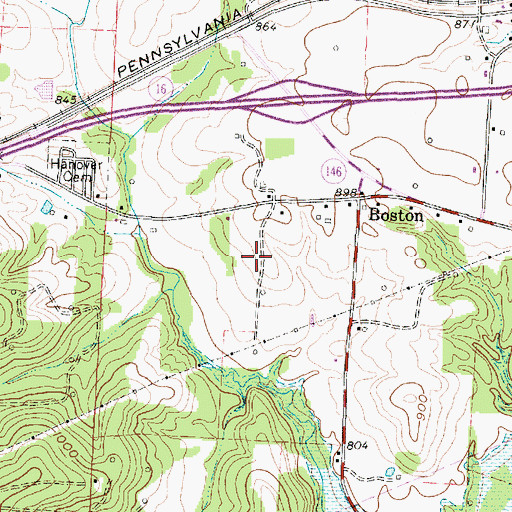 Topographic Map of Rolling Brook Farm (historical), OH