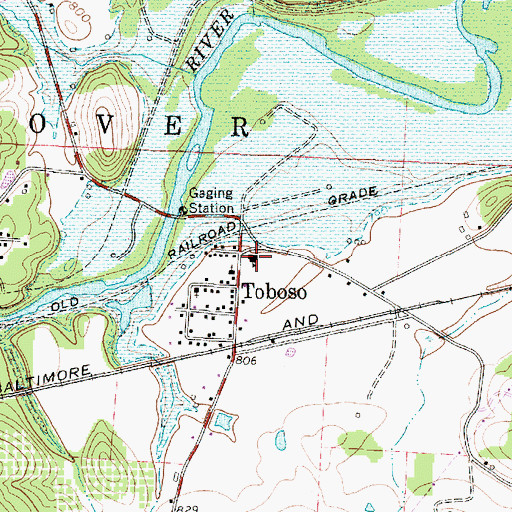 Topographic Map of Toboso Elementary School, OH
