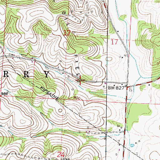 Topographic Map of Wagstaff School (historical), OH