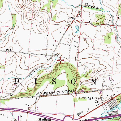 Topographic Map of Benwell Farm (historical), OH