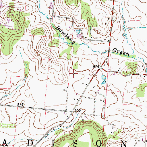 Topographic Map of Oak Ridge Farm (historical), OH