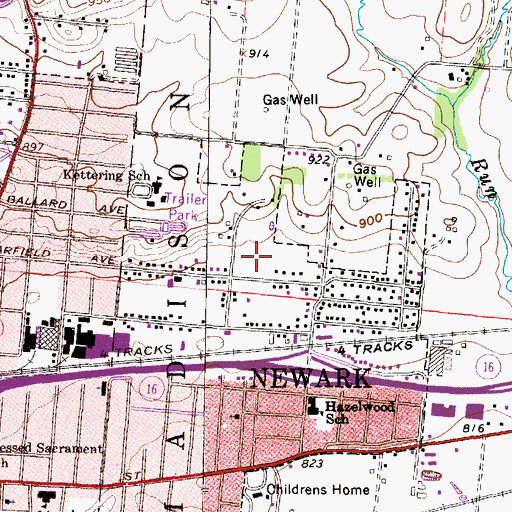 Topographic Map of Mound Farm (historical), OH