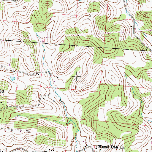 Topographic Map of Rural Vale Farm (historical), OH