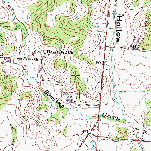 Topographic Map of Locust Hill Farm (historical), OH