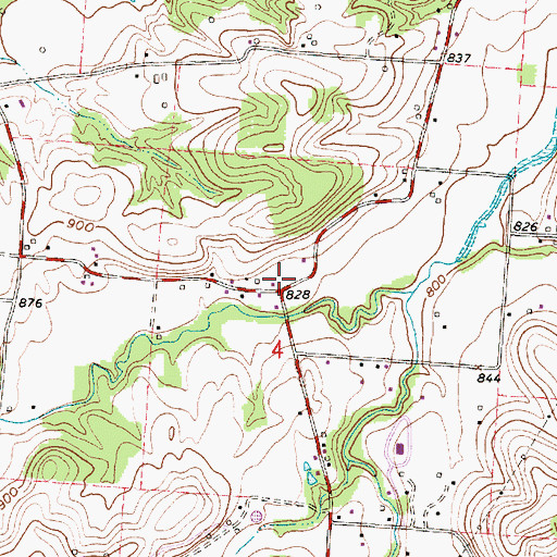 Topographic Map of Brookside School (historical), OH
