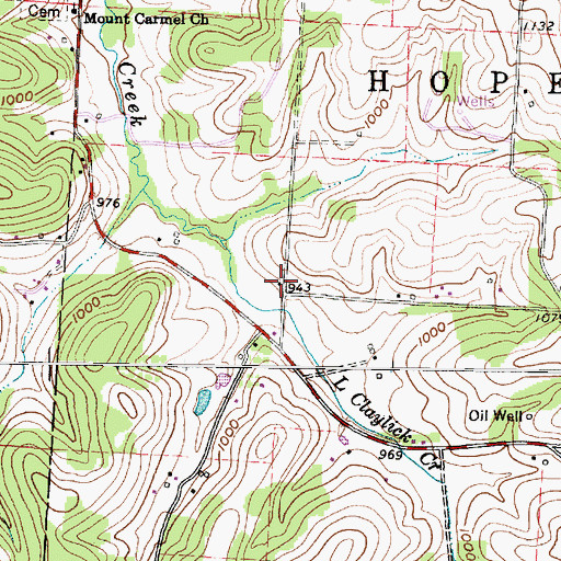 Topographic Map of Little Claylick Church (historical), OH