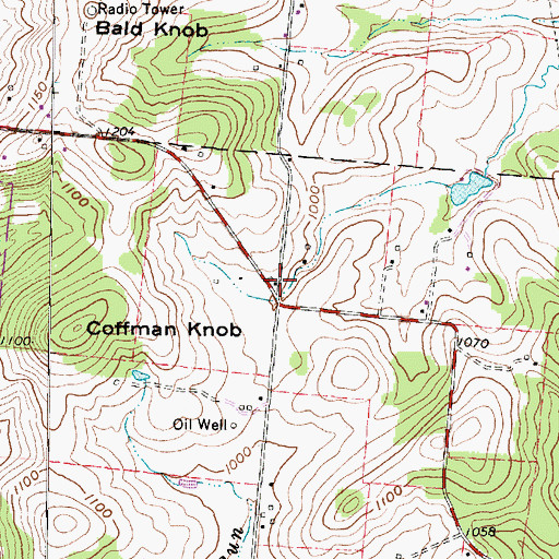 Topographic Map of Bluejay School (historical), OH
