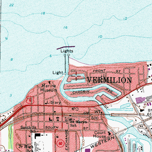 Topographic Map of Erie Lagoon, OH