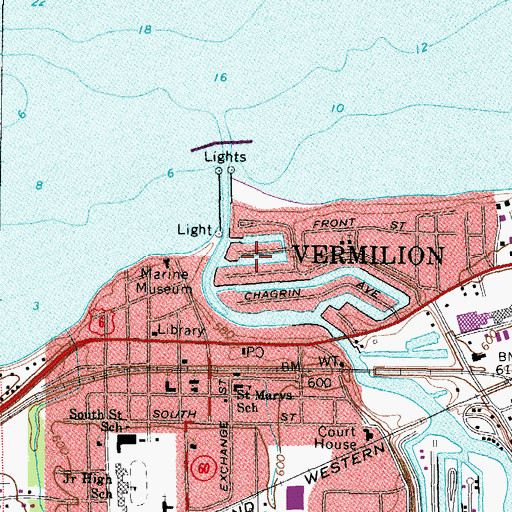 Topographic Map of Ontario Lagoon, OH