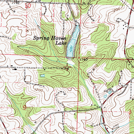 Topographic Map of Browns School (historical), OH