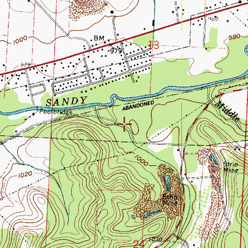 Topographic Map of Turkey Hollow, OH